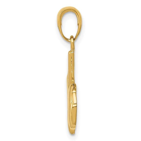 14k Yellow Gold Soccer Shoe and Ball Pendant